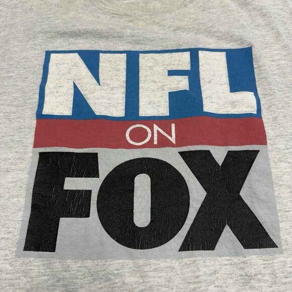 Vintage NFL on Fox T Shirt Mens XL Gray Short Sleeve - Picture 6 of 12